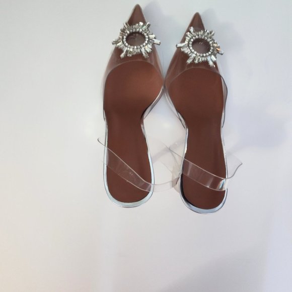 CLEAR CRYSTAL  SLINGBACK PUMPS - Picture 1 of 6